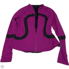 Athletic Jacket By Lululemon In Black & Purple, Size: M ModularLayering Classic Cut
