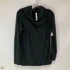Athletic Jacket By Lululemon In Black, Size: 6 Snap Closure System Layered Cuff System