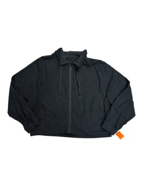 Athletic Jacket By Lululemon In Black, Size: 6 Many Pockets Elasticated Waistband