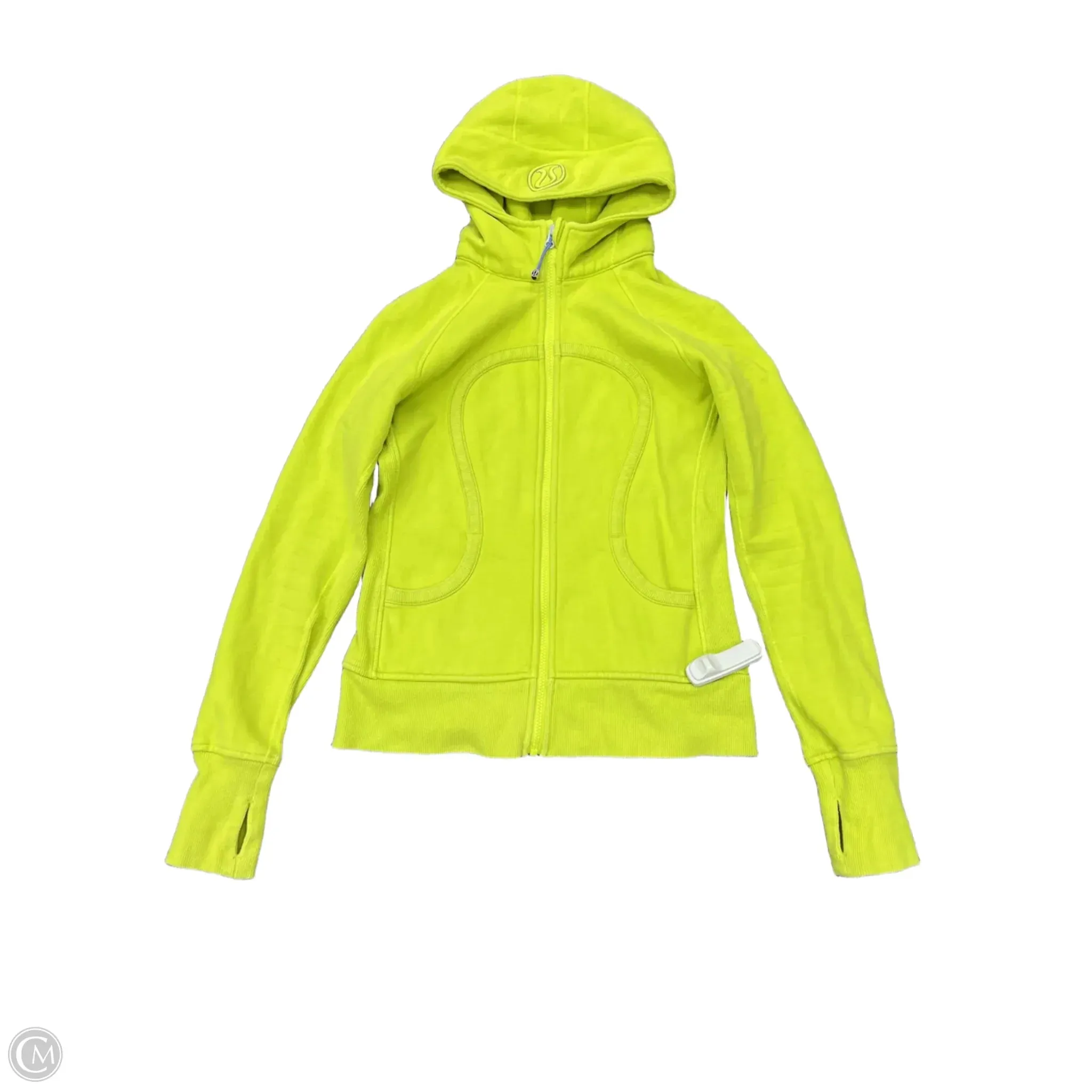 Athletic Jacket By Lululemon In Chartreuse, Size: 10 Modular Layering