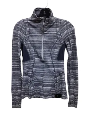 NonRestrictive Movement Design Athletic Jacket By Lululemon In Grey & White, Size: 4