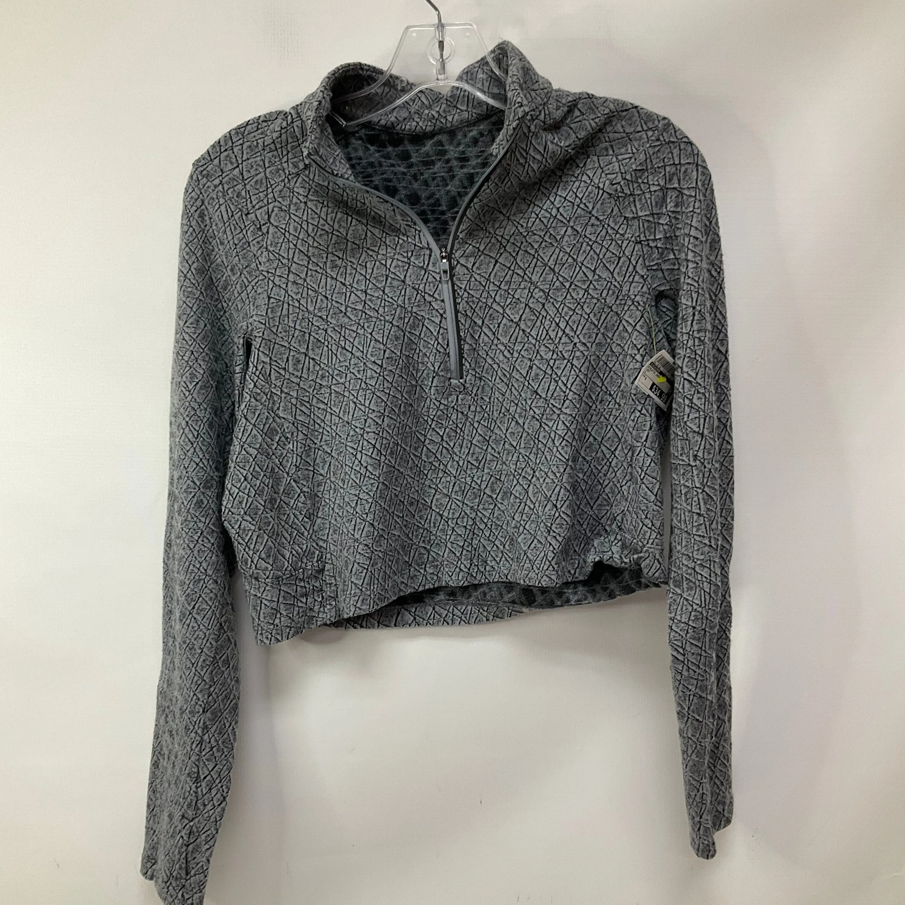 Zip Pockets Athletic Jacket By Lululemon In Grey, Size: 4