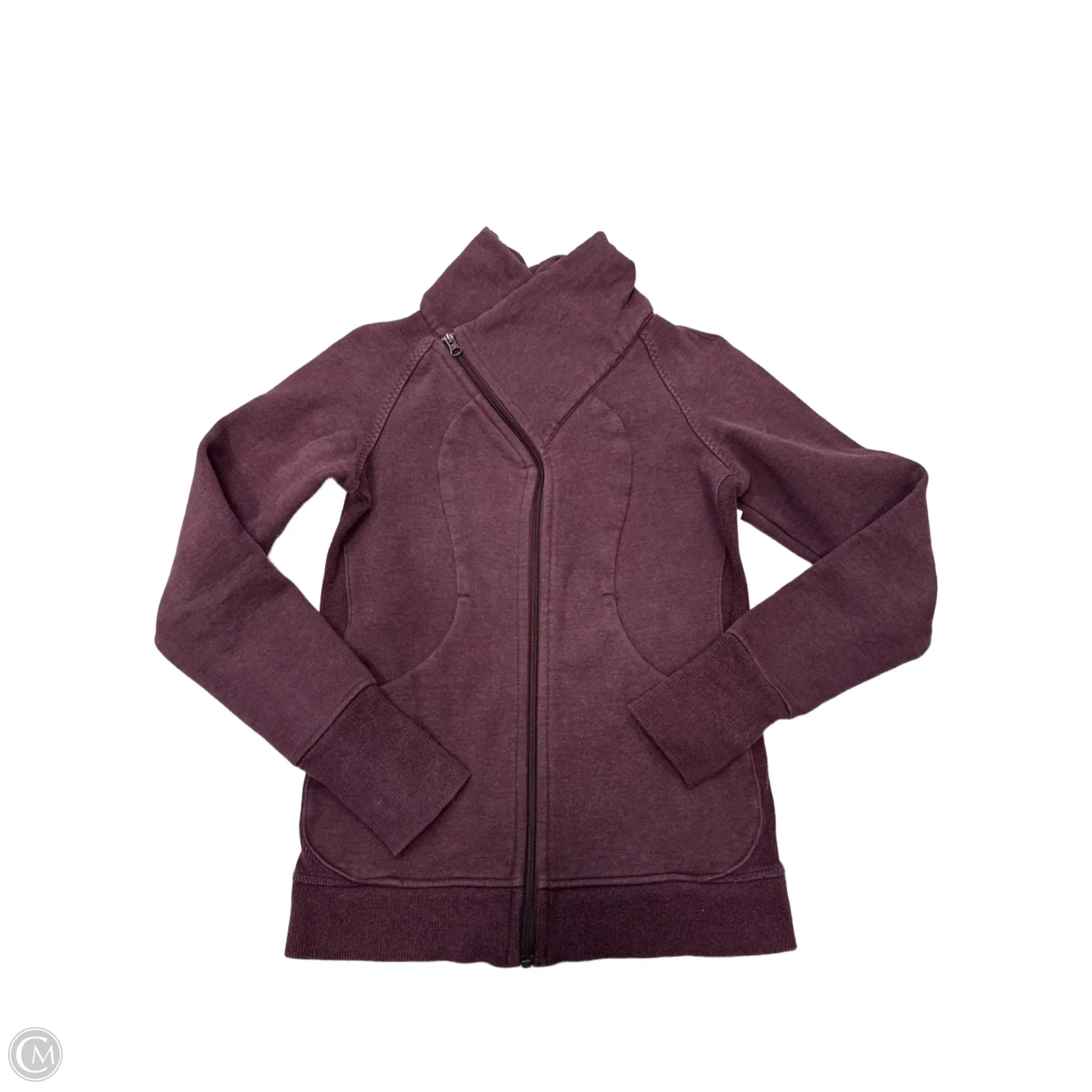 Calm Day Fit Adjustable Hood System Athletic Jacket By Lululemon In Maroon, Size: S/4