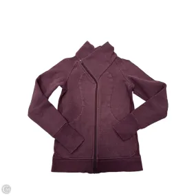 Calm Day Fit Adjustable Hood System Athletic Jacket By Lululemon In Maroon, Size: S/4