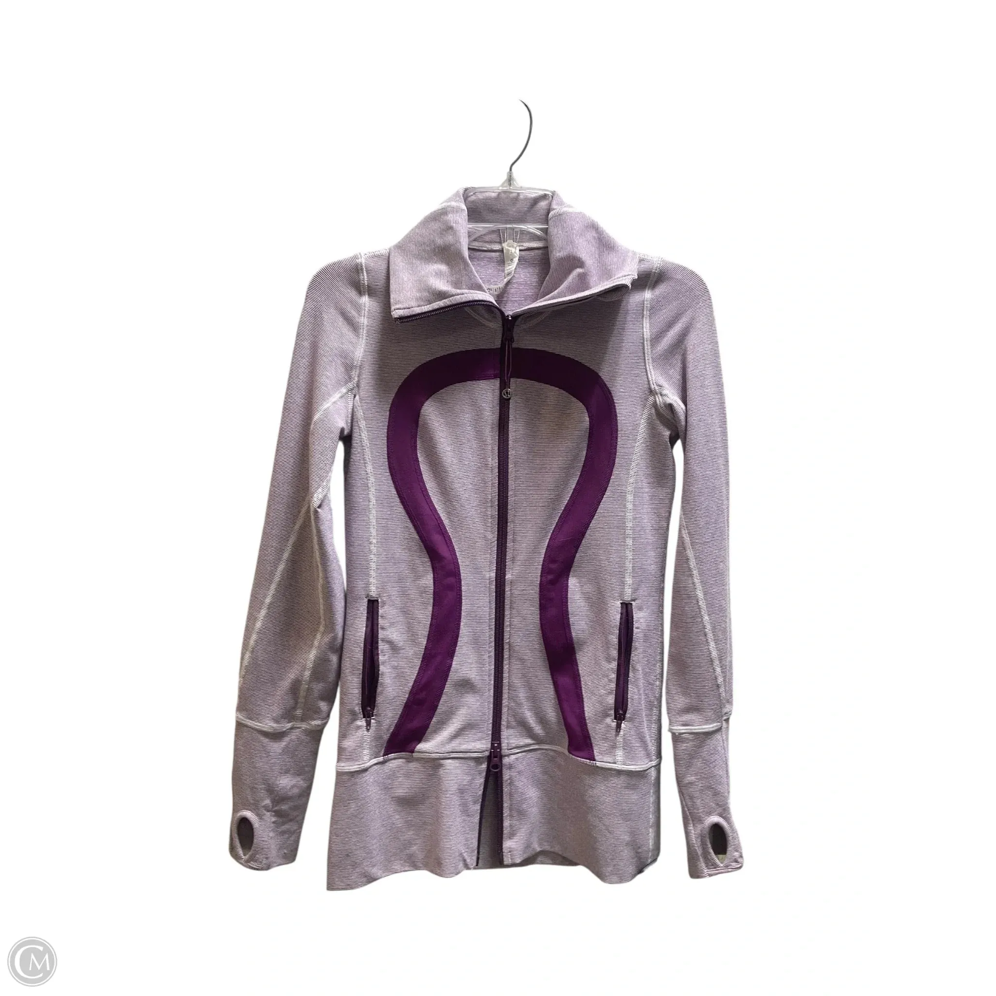 Travel Must Athletic Jacket By Lululemon In Purple, Size: 2