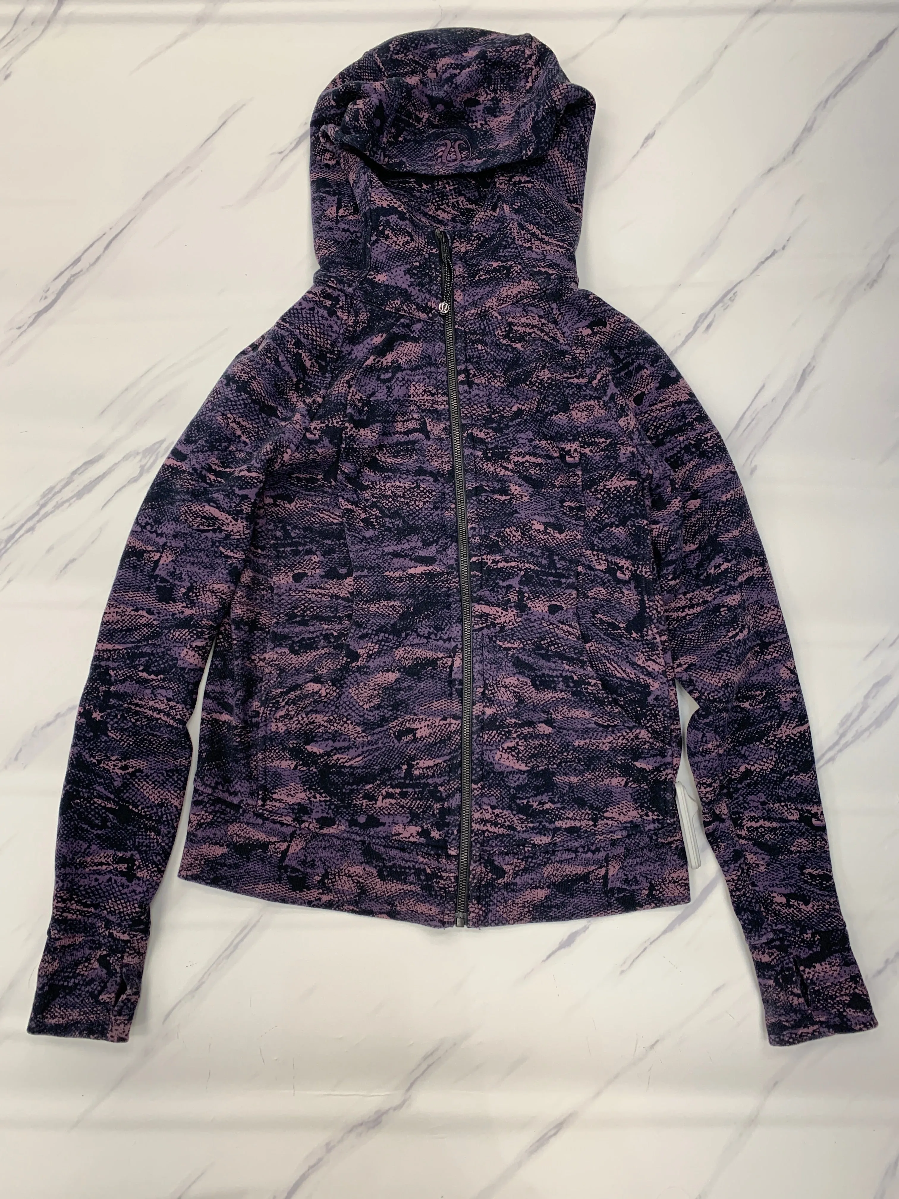Flexible Side Gussets Athletic Jacket By Lululemon In Purple, Size: 8