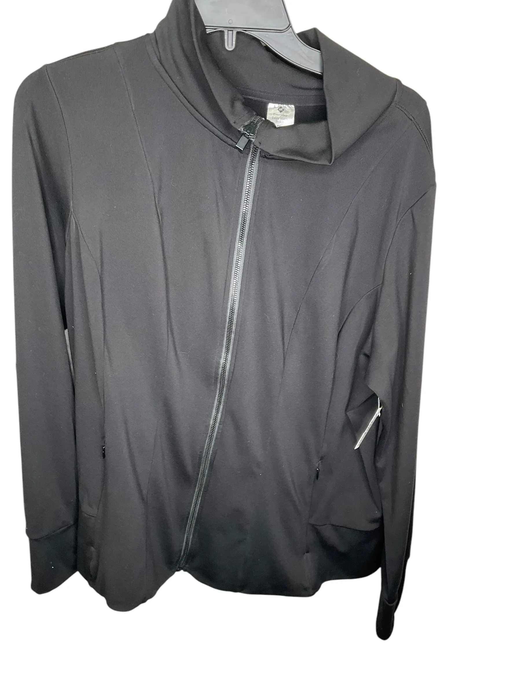snap closure Bonded Closure Mechanism Athletic Jacket By Members Mark In Black, Size: 1x