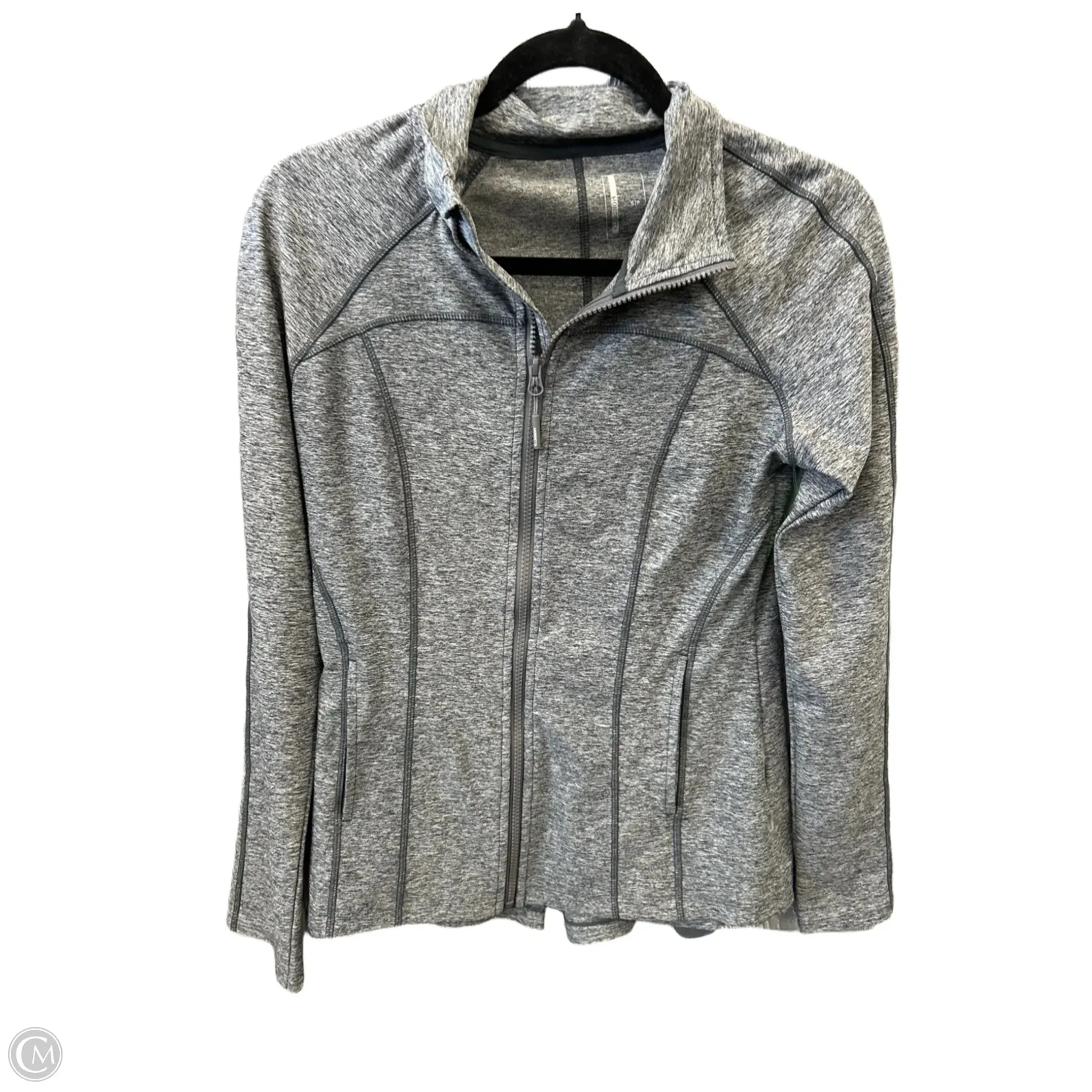 Athletic Jacket By Mondetta In Grey, Size: S Ventilated Panels Foldable Design