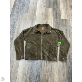 Adjustable Cuffs SoftshellMaterial Athletic Jacket By Mono B In Green, Size: S