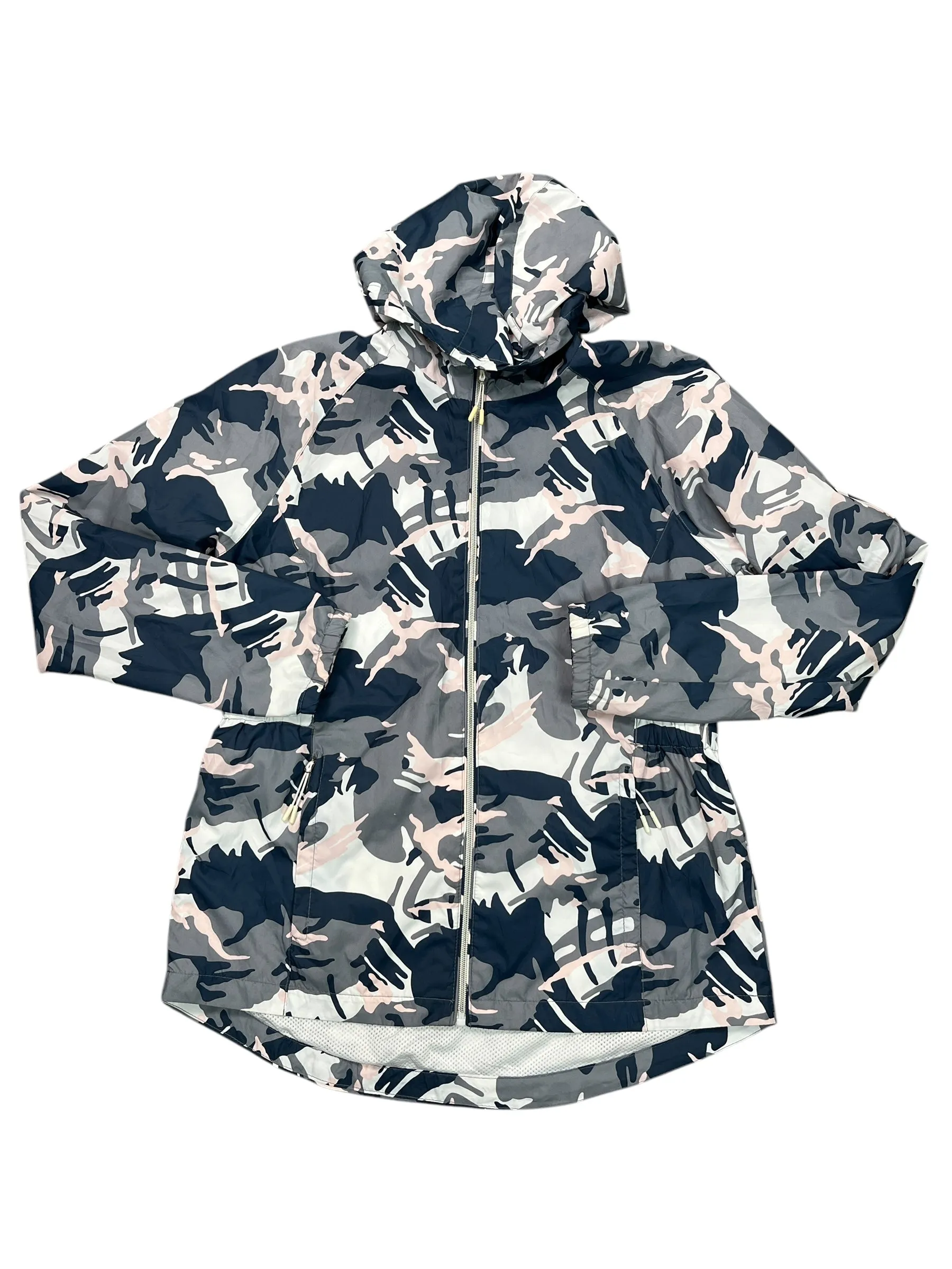 No Roll Collar Technology Fit For Daily Athletic Jacket By New Balance In Camouflage Print, Size:L