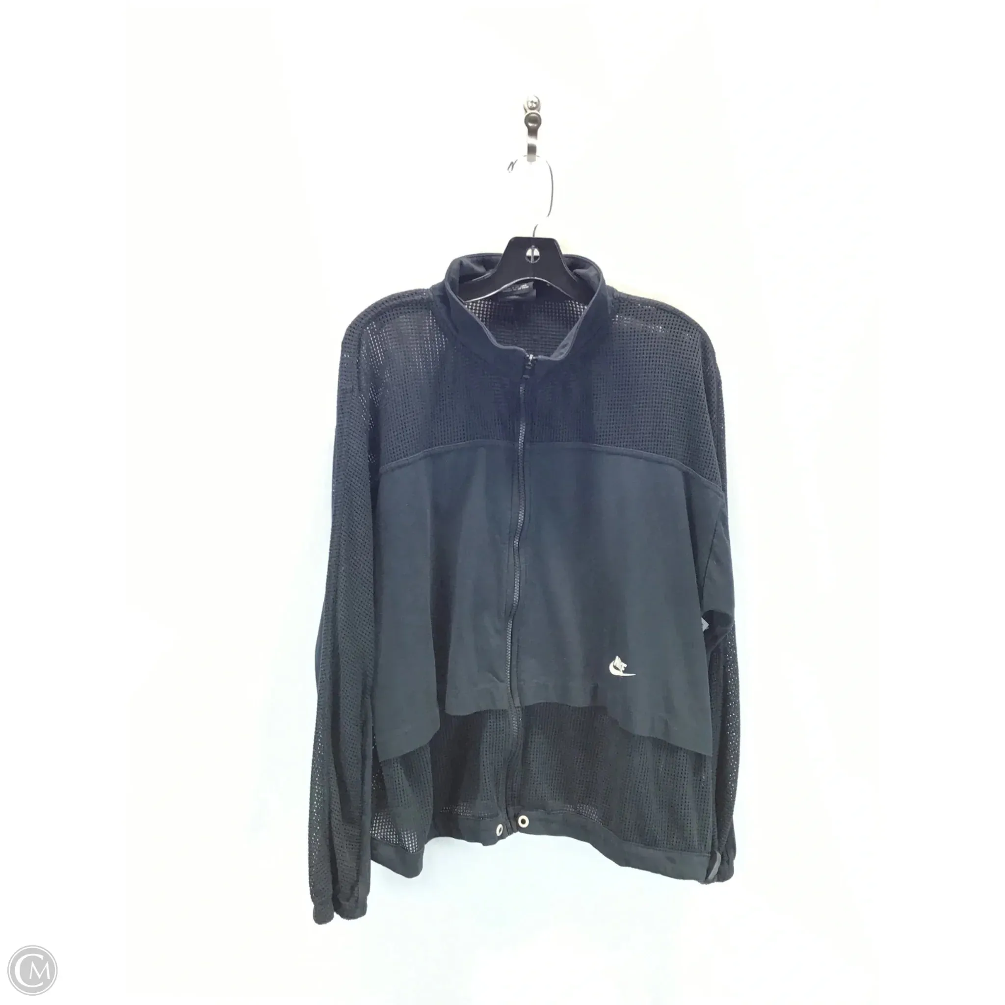 Athletic Jacket By Nike Apparel In Black, Size: 1x Lightweight Feel