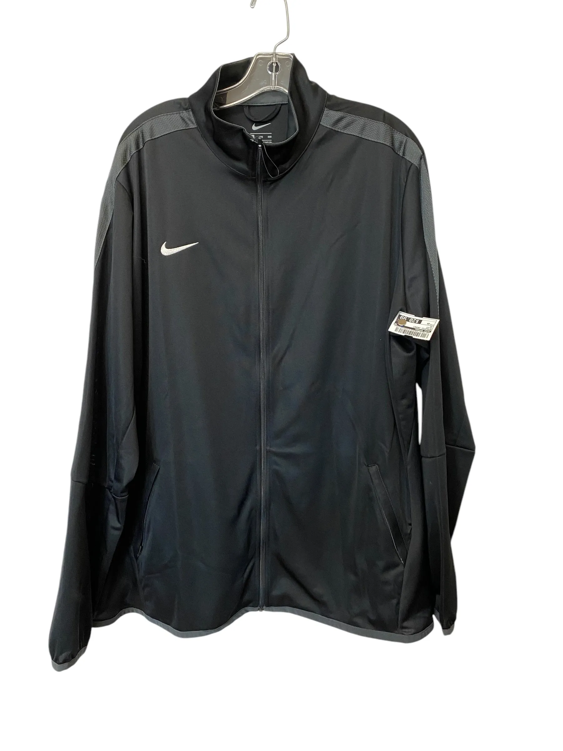 Weekend Outing Wear Soft Touch Lining Athletic Jacket By Nike Apparel In Black, Size: 3x