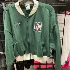 Effortless Travel Wear Travel Layer Athletic Jacket By Nike Apparel In Green, Size: L