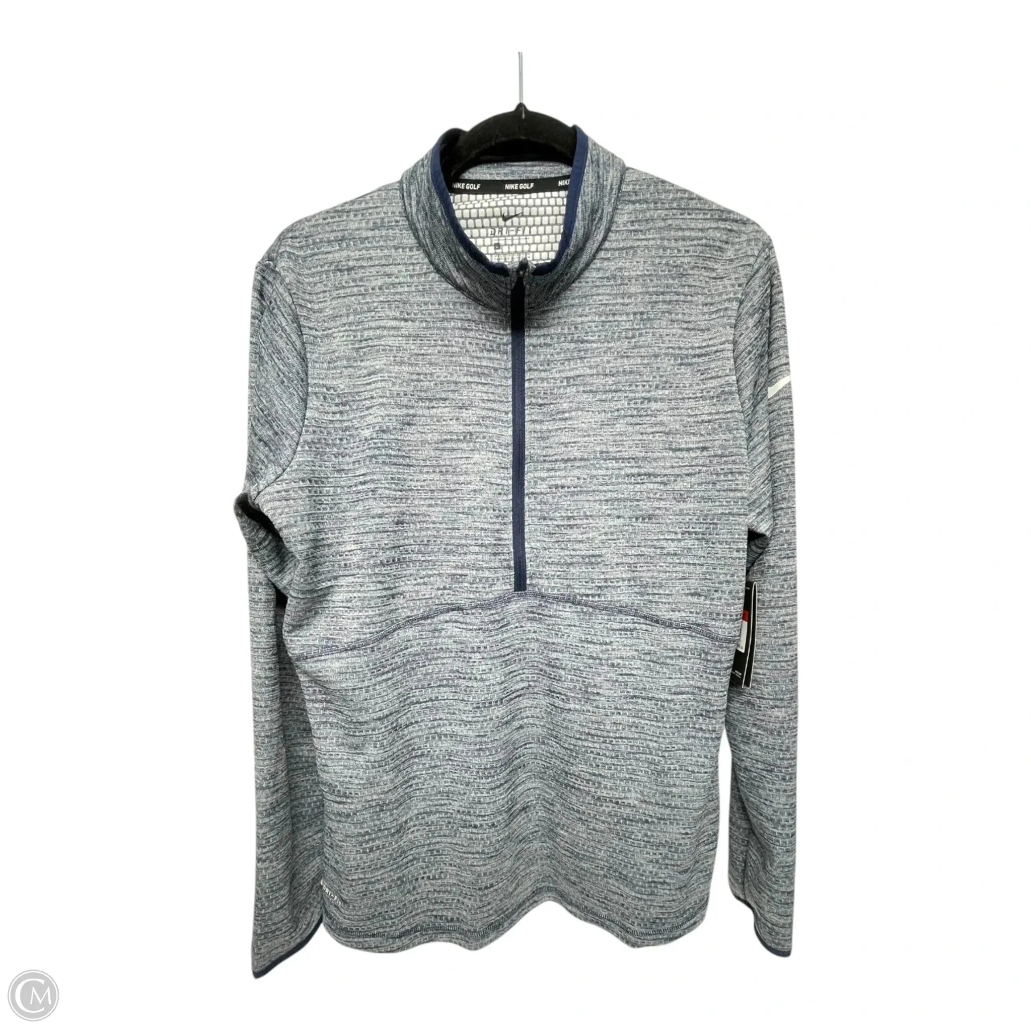Hypoallergenic Lining Athletic Jacket By Nike Apparel In Navy, Size: L