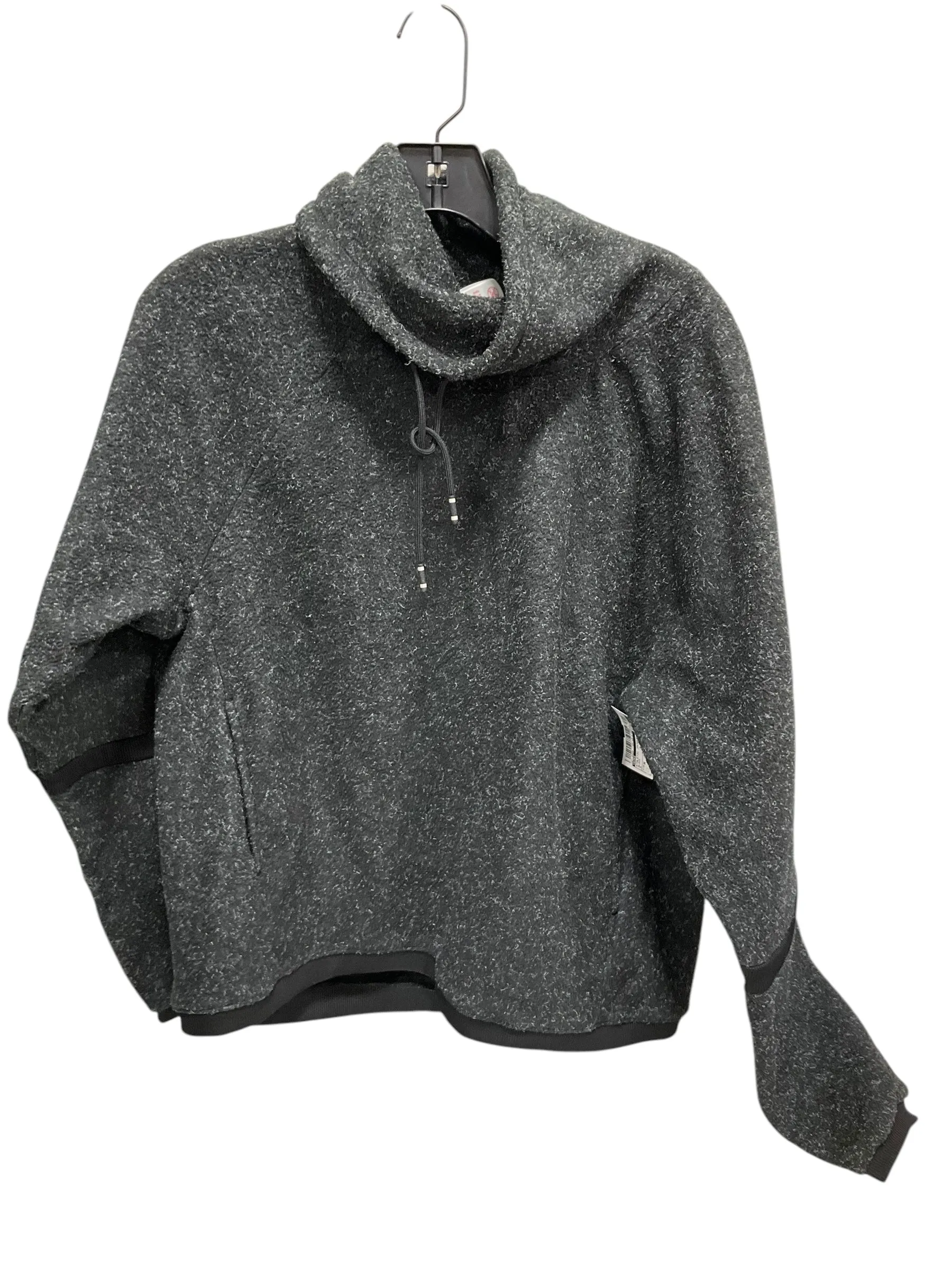 Hooded style Transitional Wear Athletic Jacket By Nike In Black, Size: M