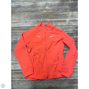 Athletic Jacket By Nike In Orange, Size: M Classic Ribbed Cuffs