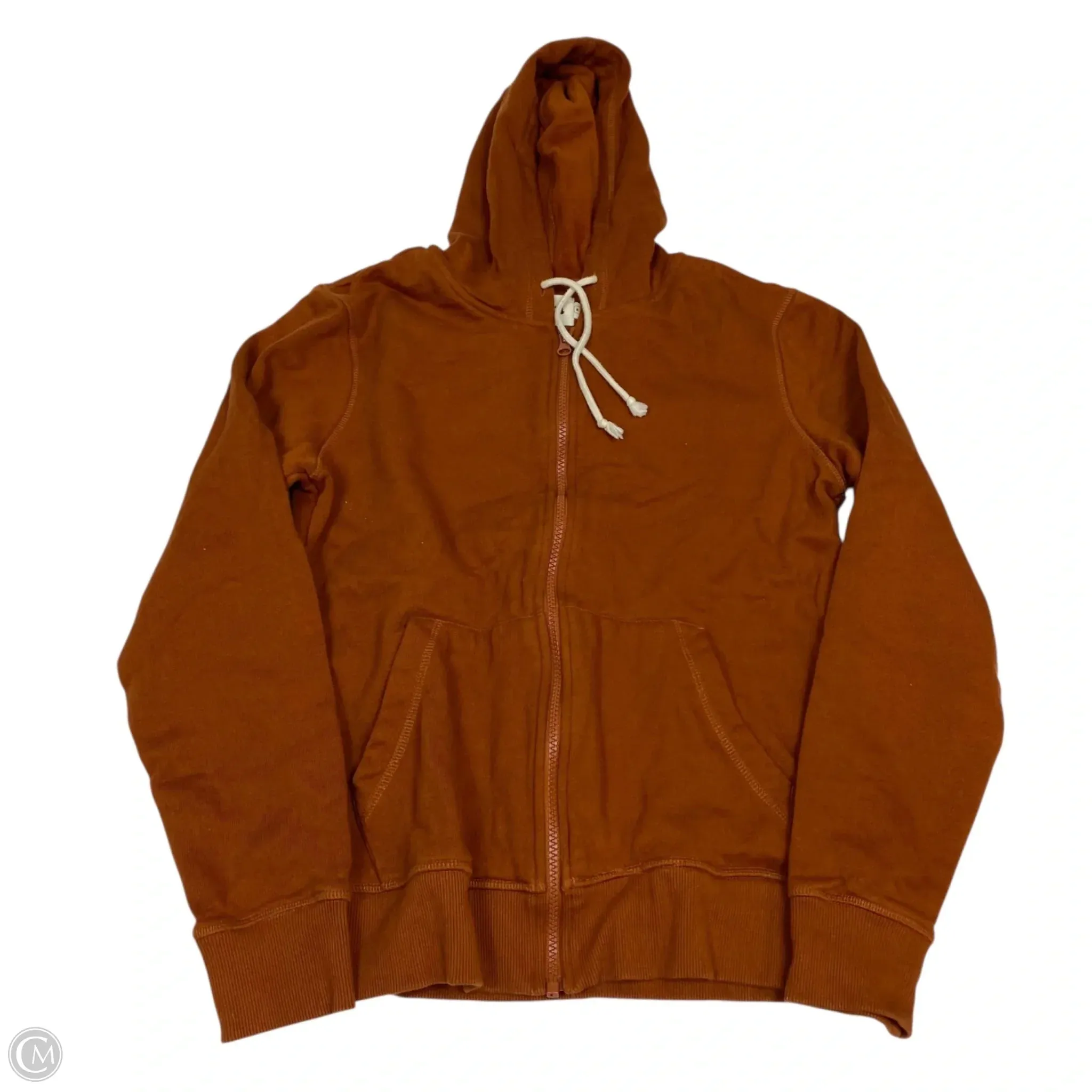 Sleek Layer Look Athletic Jacket By Pact In Orange, Size: M