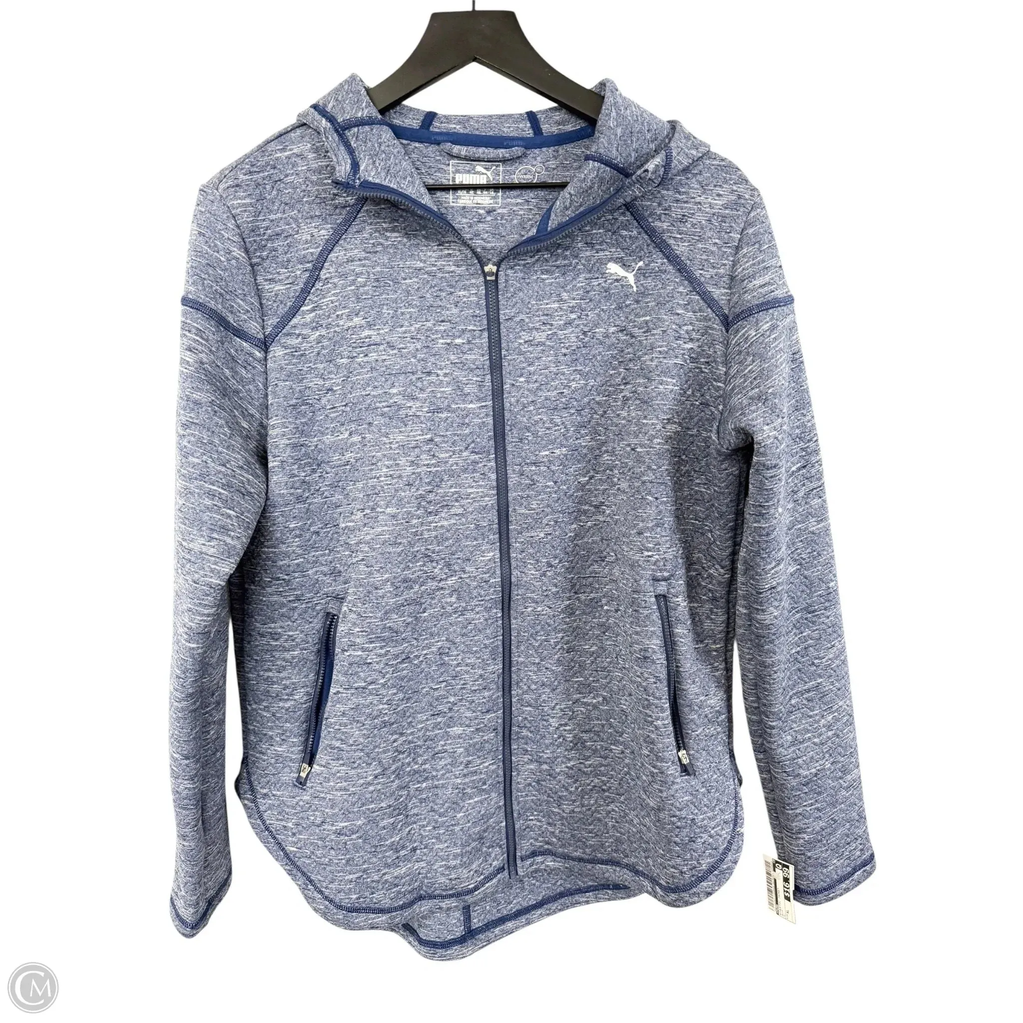 Ergonomic Shoulder Design Athletic Jacket By Puma In Blue, Size: Xl