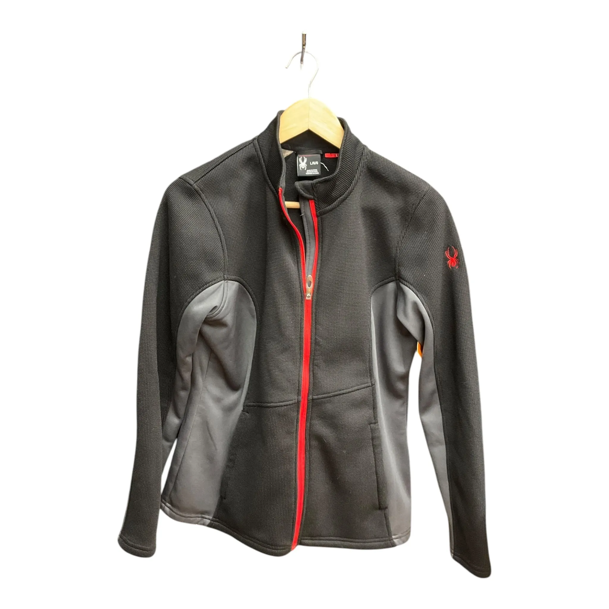 Athletic Jacket By Spyder In Black & Grey, Size: L NoiseFreeMaterial