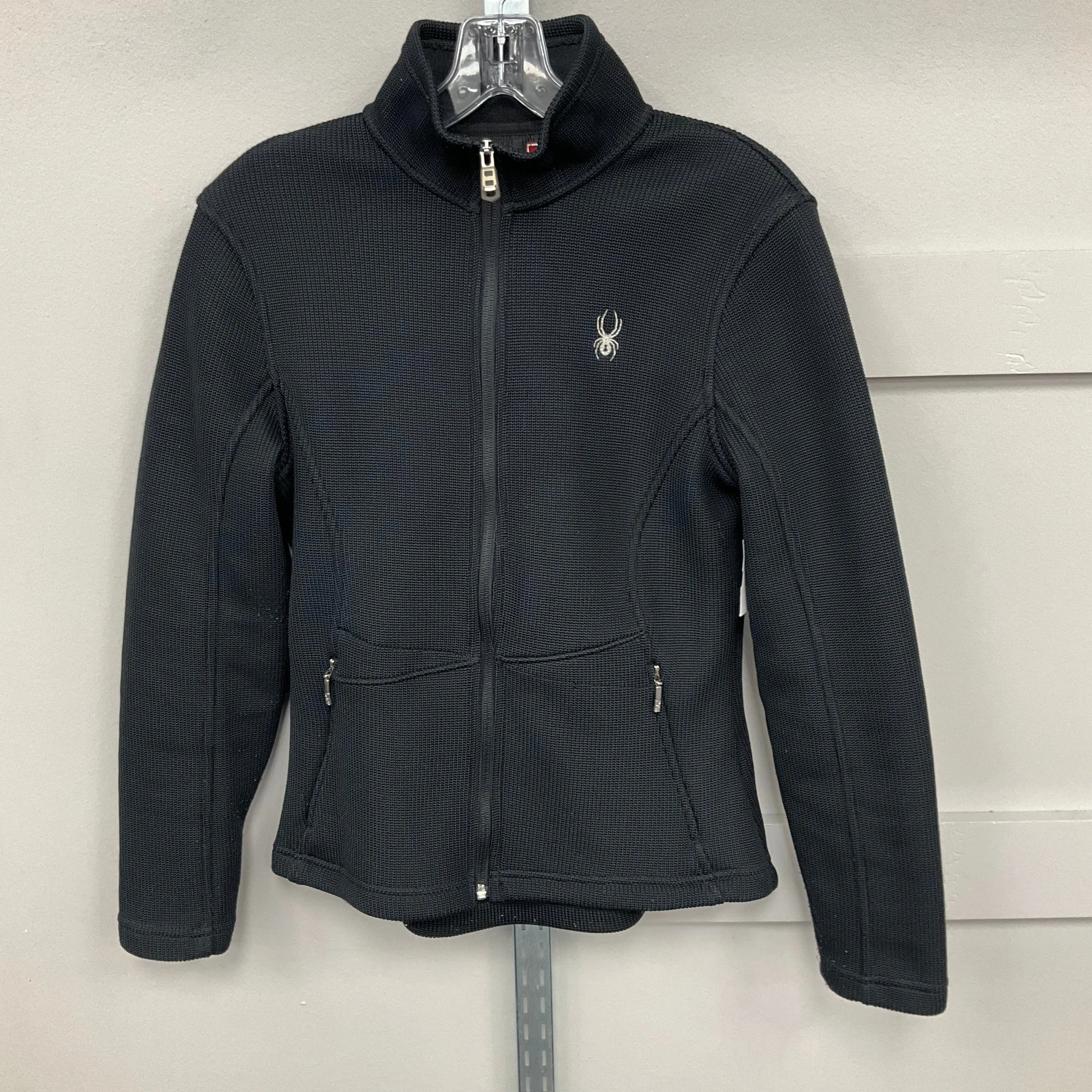 Button Fastenings Athletic Jacket By Spyder In Black, Size: M