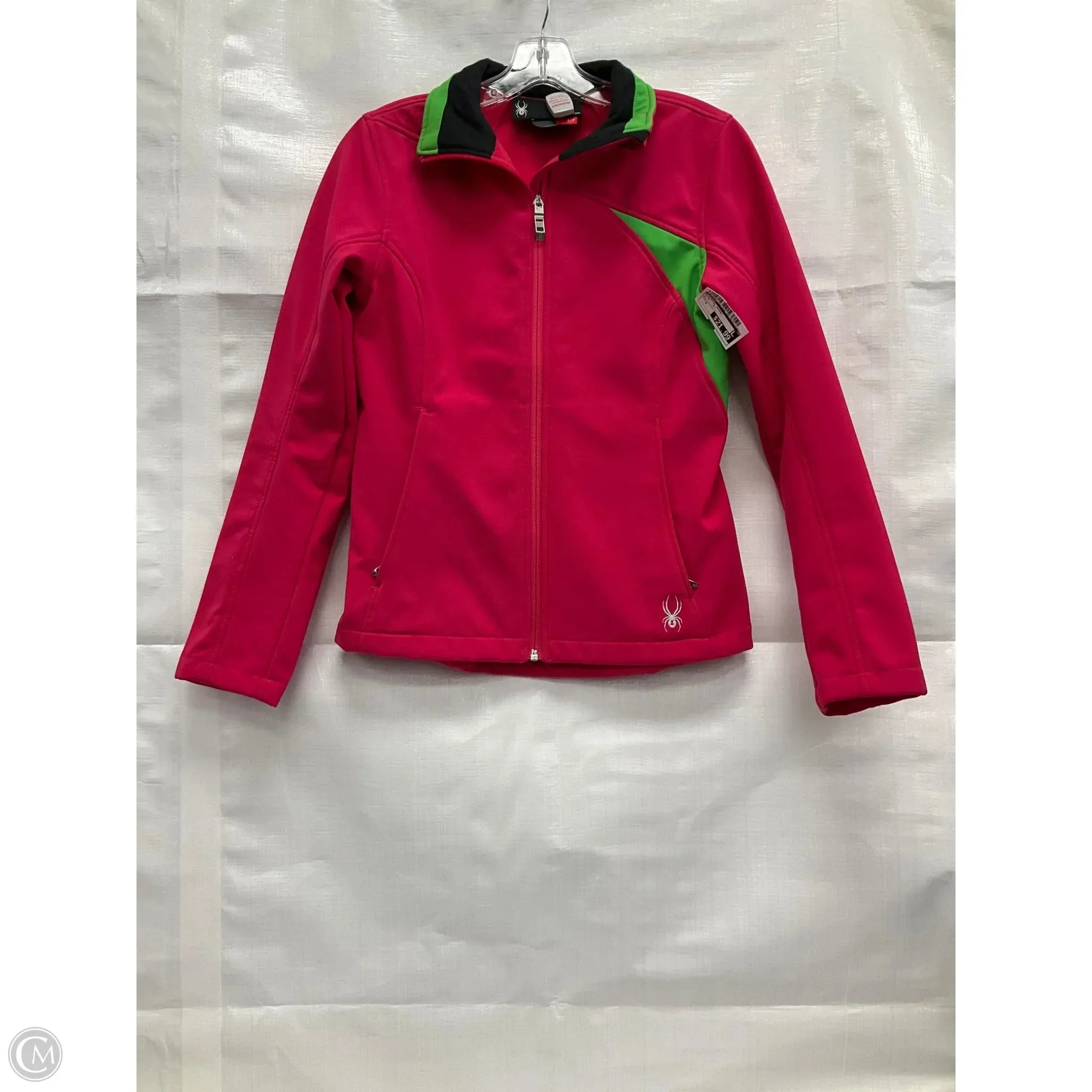 Velcro Fasten Articulated Knees Athletic Jacket By Spyder In Pink, Size: S