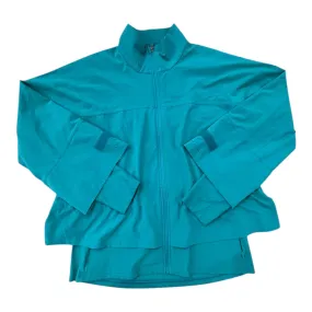 Athletic Jacket By Sweaty Betty In Green, Size:L SiliconeGrip Adjustable Belt
