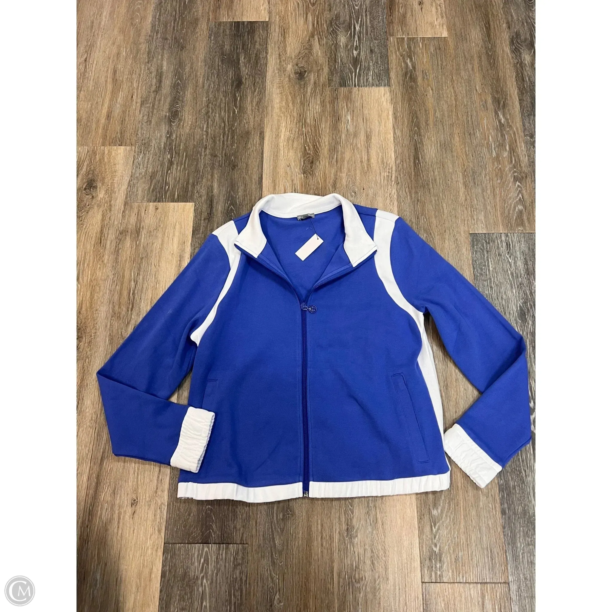 Airflow Ventilation Everyday Active Style Athletic Jacket By Talbots In Blue, Size: L