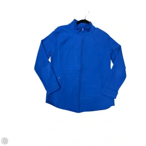 Anti Pill Technology Athletic Jacket By Talbots In Blue, Size: M