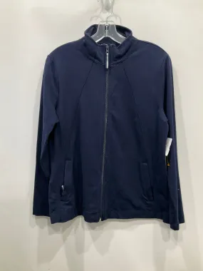 Athletic Jacket By Talbots In Navy, Size: L UV Resistant Finish Neutral Street Style