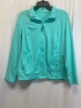 Athletic Jacket By Talbots In Teal, Size: Xl Classic Fit Cut One Color