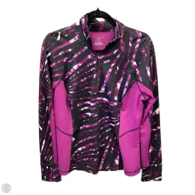 Athletic Jacket By Tek Gear In Black & Purple, Size: Xl Abrasion Resistant Shell