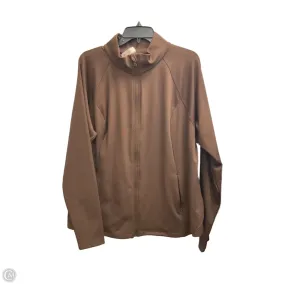 Multi Pocket Utility Ripstop Reinforcement Athletic Jacket By Tek Gear In Brown, Size: 2x