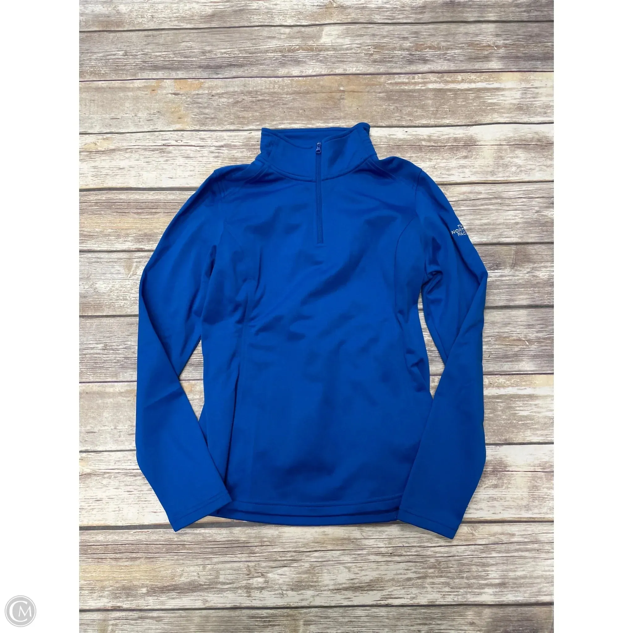 Athletic Jacket By The North Face In Blue, Size: S Faux Fur Collar
