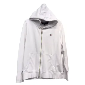 Weatherproof Barrier Functional Zip Detail Athletic Jacket By Tommy Hilfiger In White, Size:Xl