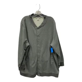 Athletic Jacket By Woman Within In Grey, Size:2X Stretch Fabric Smooth Zipper Track