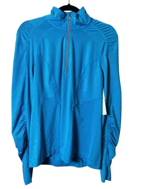 Double Stitched Seams Breathable Technology Athletic Jacket By Zella In Aqua, Size: S