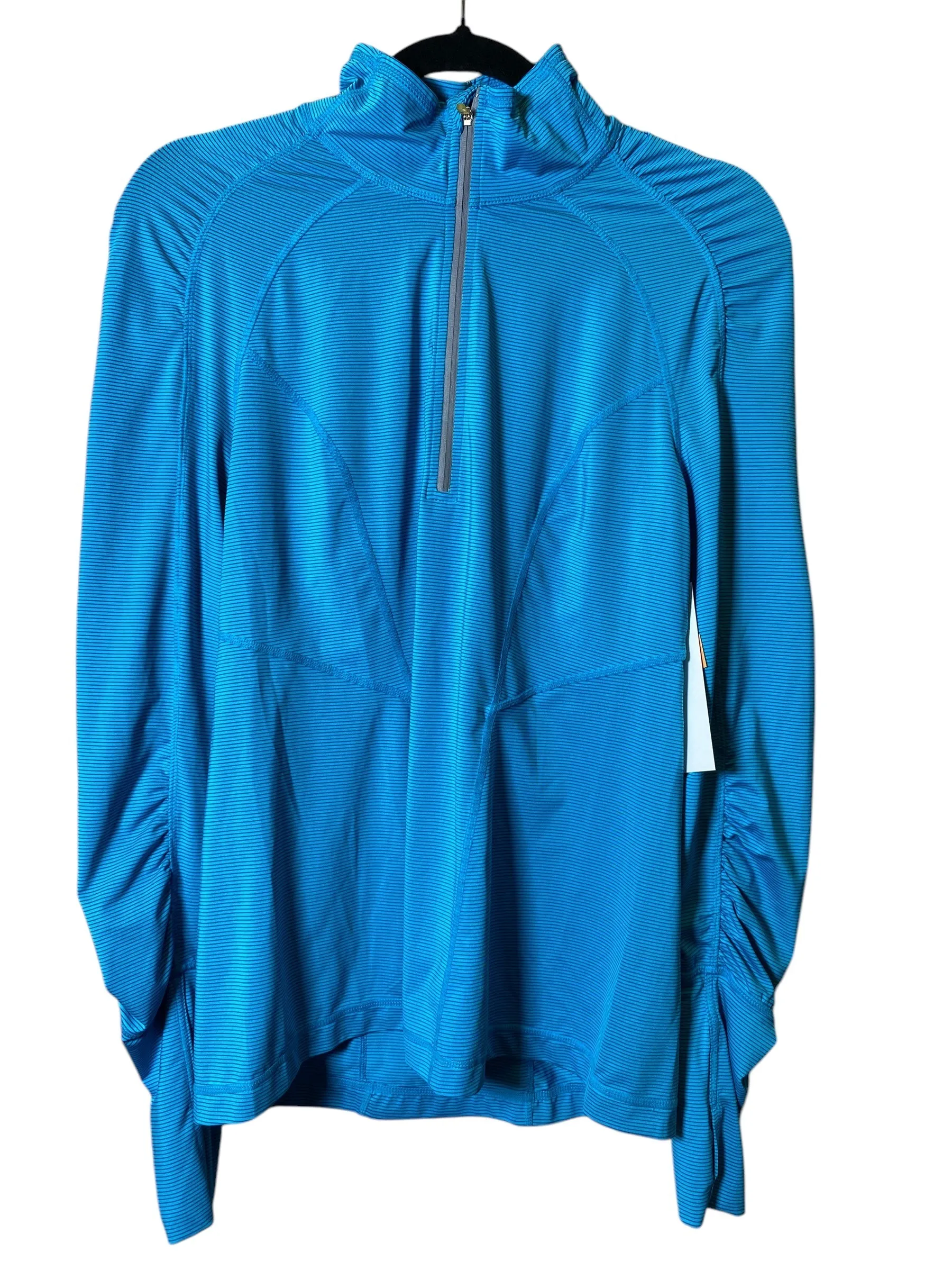 Double Stitched Seams Breathable Technology Athletic Jacket By Zella In Aqua, Size: S