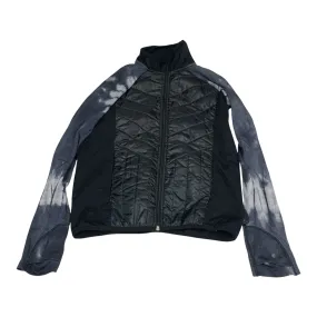 Athletic Jacket By Zella In Black & Grey, Size: M Airy Cloth