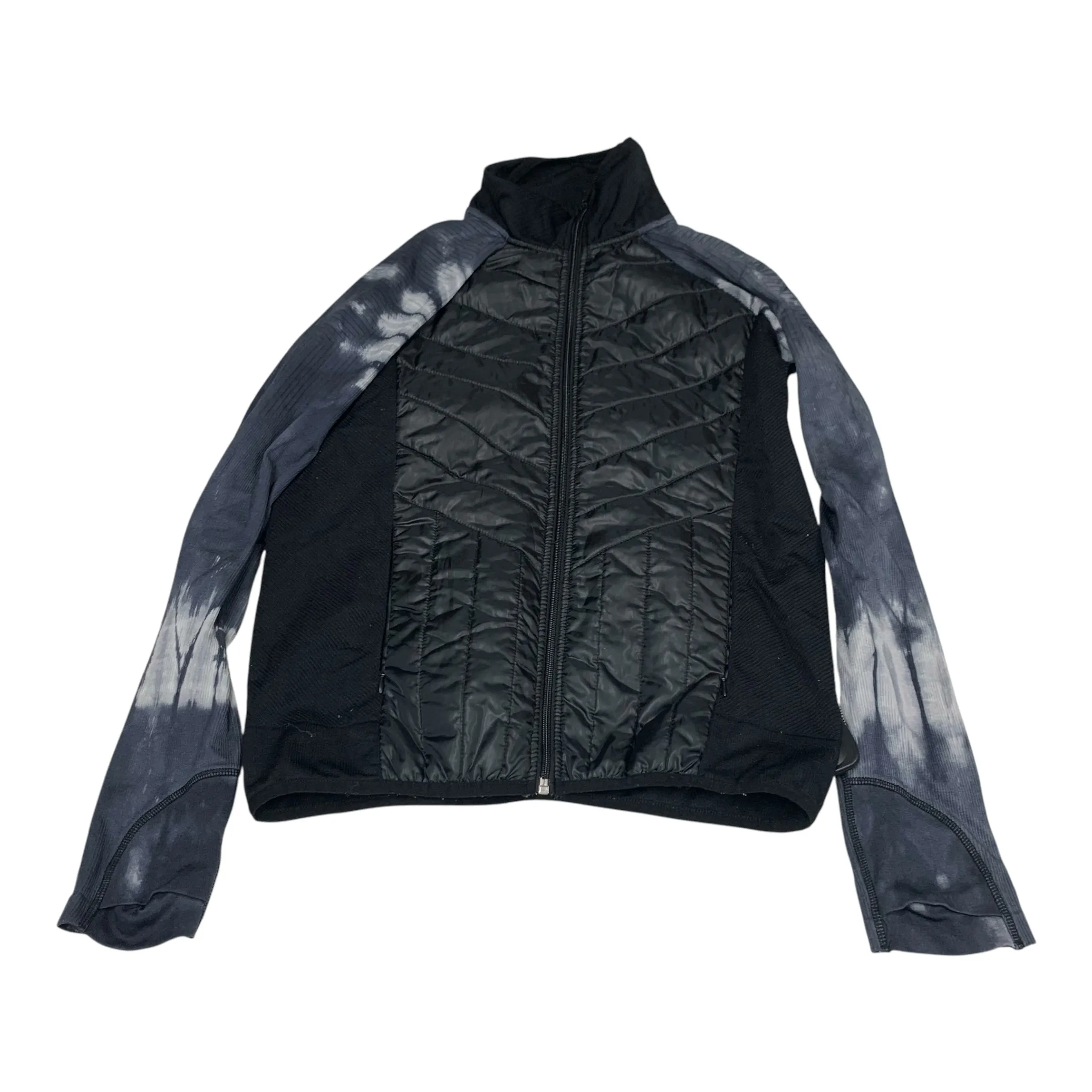 Athletic Jacket By Zella In Black & Grey, Size: M Airy Cloth