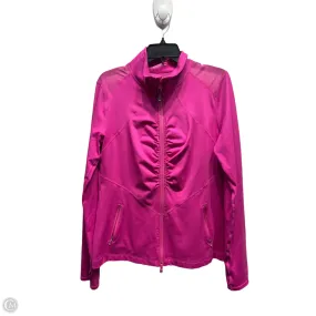 Athletic Jacket By Zella In Pink, Size: Xl Airy Cloth Thermal Lined