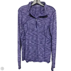 Non Restrictive Silhouette Athletic Jacket By Zella In Purple, Size: L