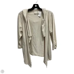 Athletic Jacket By Zenergy By Chicos In Beige, Size: M Fleece Backing