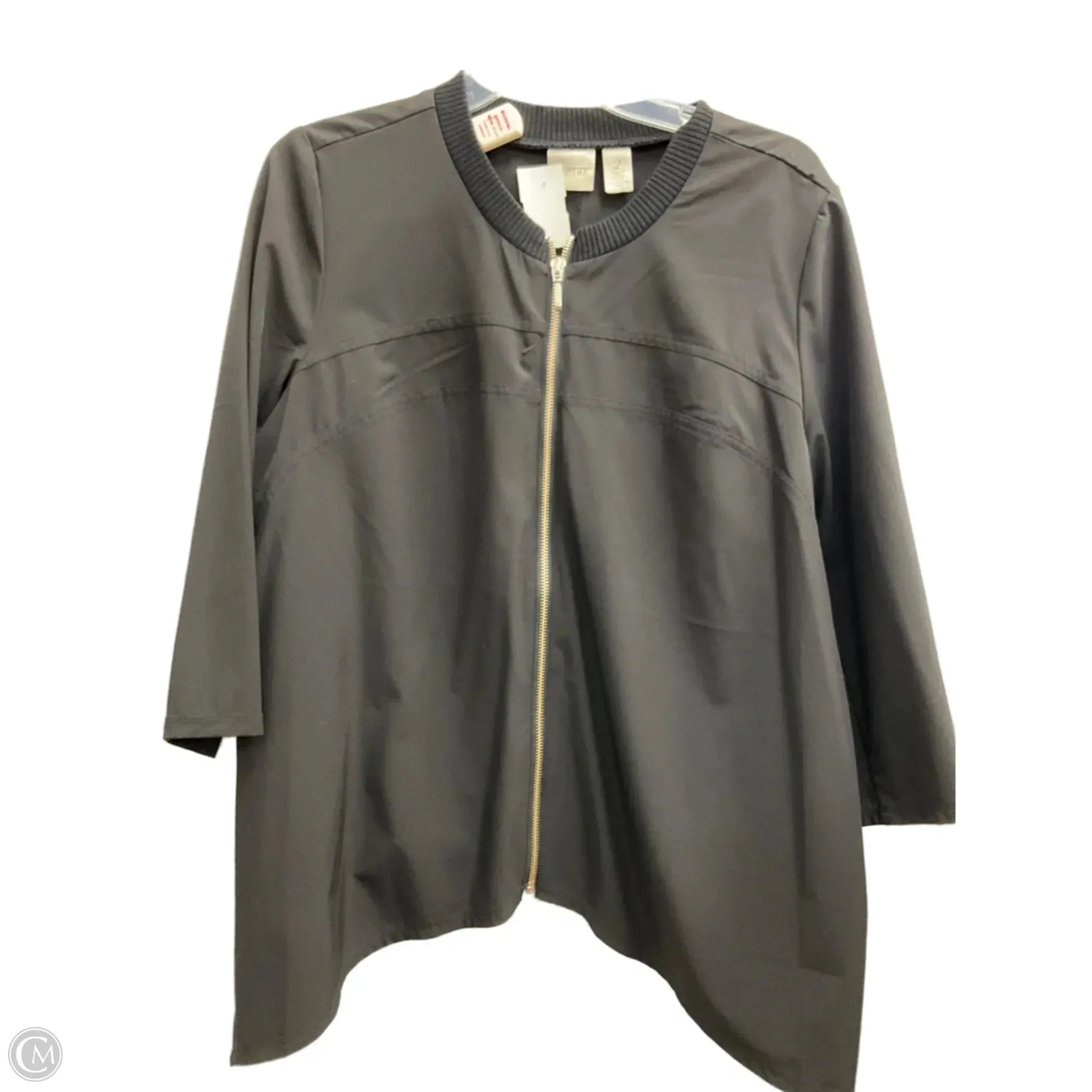 High Visibility Trims All Season Compatibility Athletic Jacket By Zenergy By Chicos In Black, Size: L