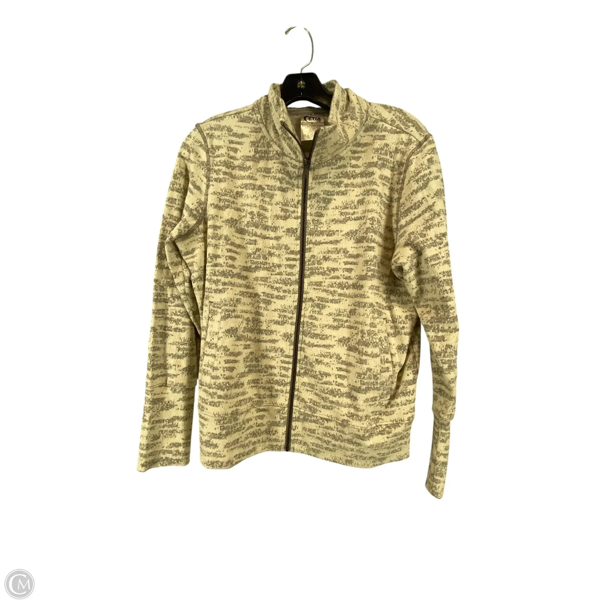 Athletic Jacket By Zyia In Grey & White, Size: M Fall Outfit Daily Essential