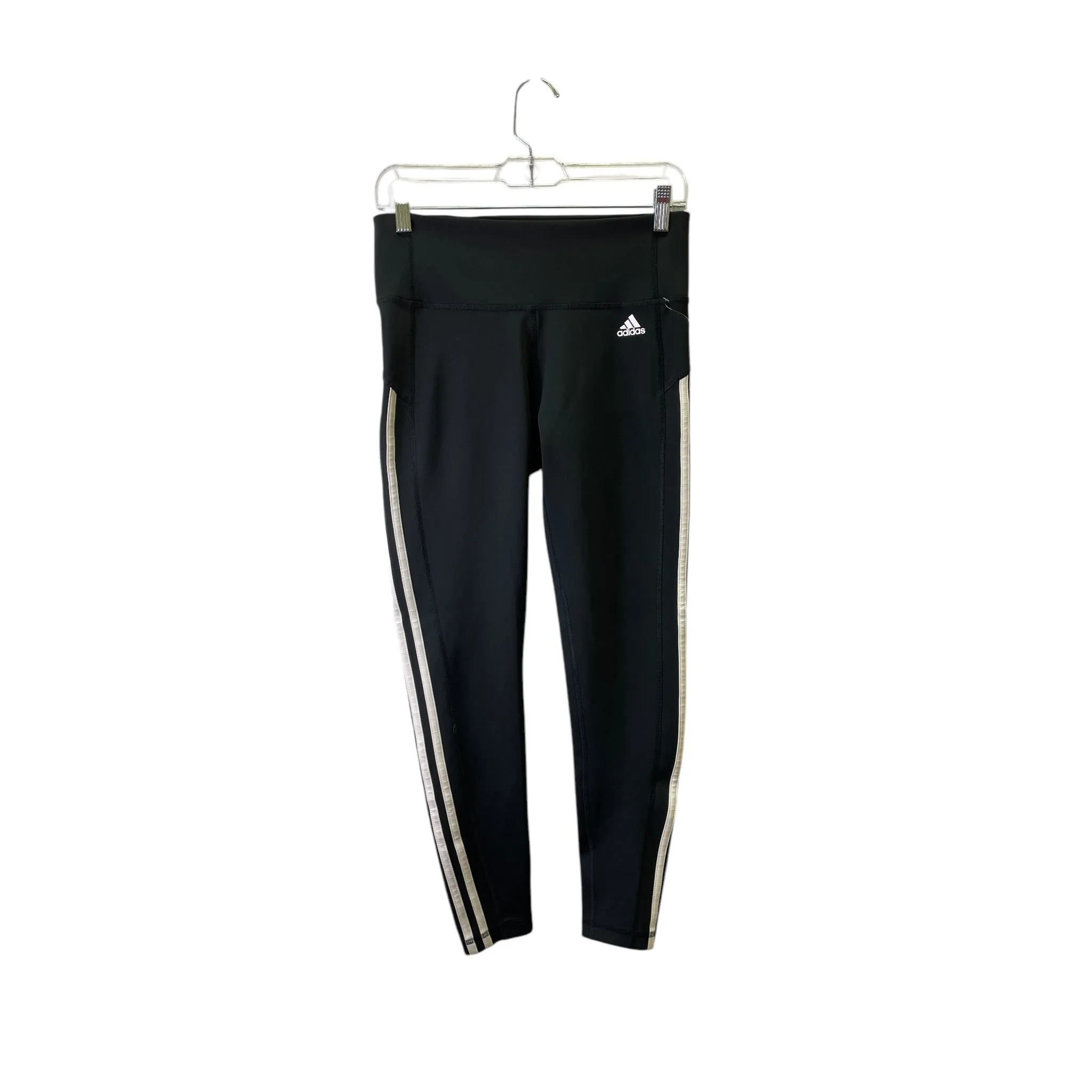 Ventilation System Athletic Leggings By Adidas In Black & White, Size:M