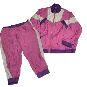 Athletic Pants 2pc By Midnight Velvet In Pink & Purple, Size: 3x Rubberized Hem Breathable Layer