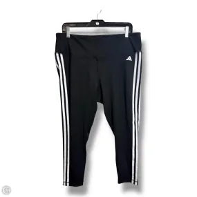 Wear Resistant Fabric Athletic Pants By Adidas In Black, Size: 1x