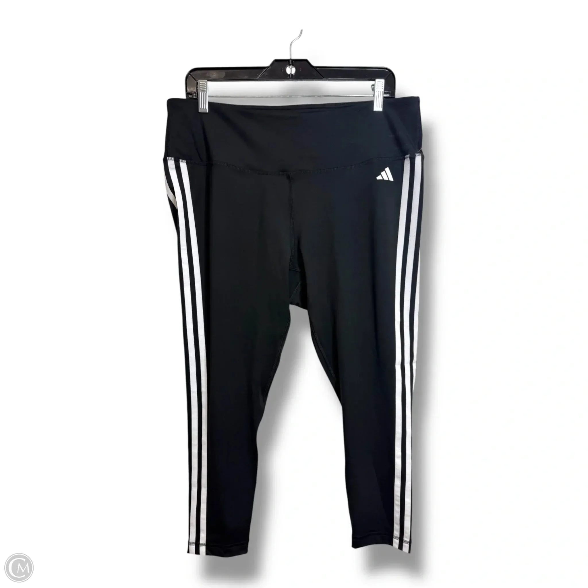 Wear Resistant Fabric Athletic Pants By Adidas In Black, Size: 1x