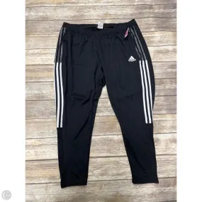 Flattering Look Cold Weather Wear Athletic Pants By Adidas In Black, Size: 3x