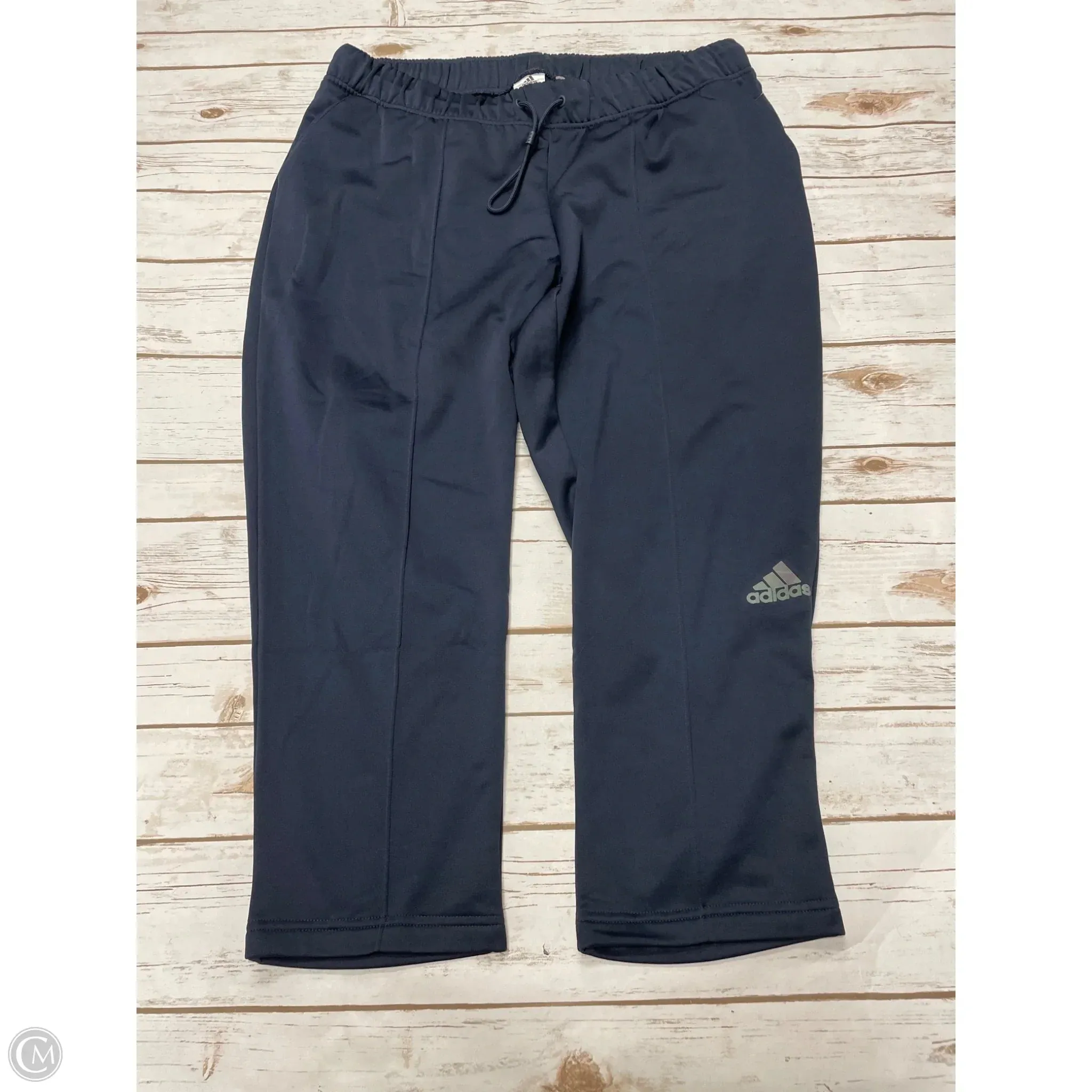 Athletic Pants By Adidas In Navy, Size: 1x Flattering Design